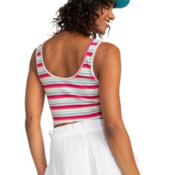 Roxy BRAZILIAN SAND PARDISO Women's Keep It Wavy Cropped Tank - Picture 4 of 4